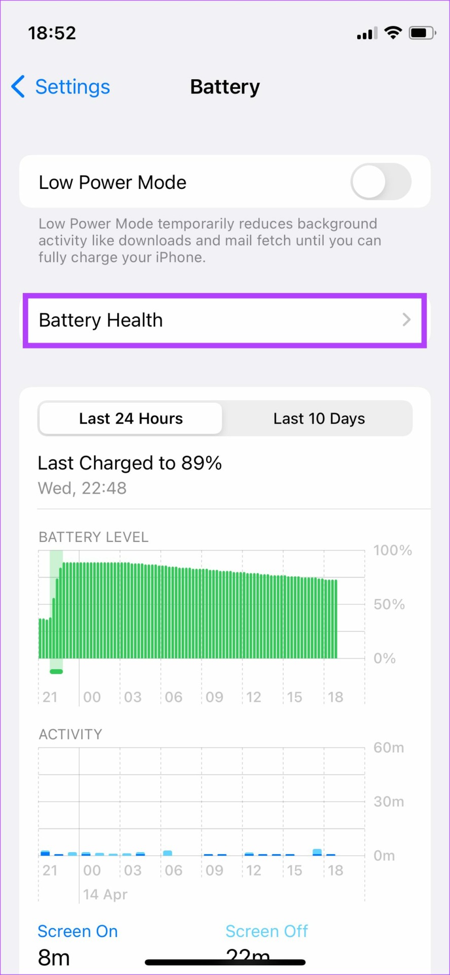 Battery health