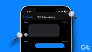 iphone find message using search