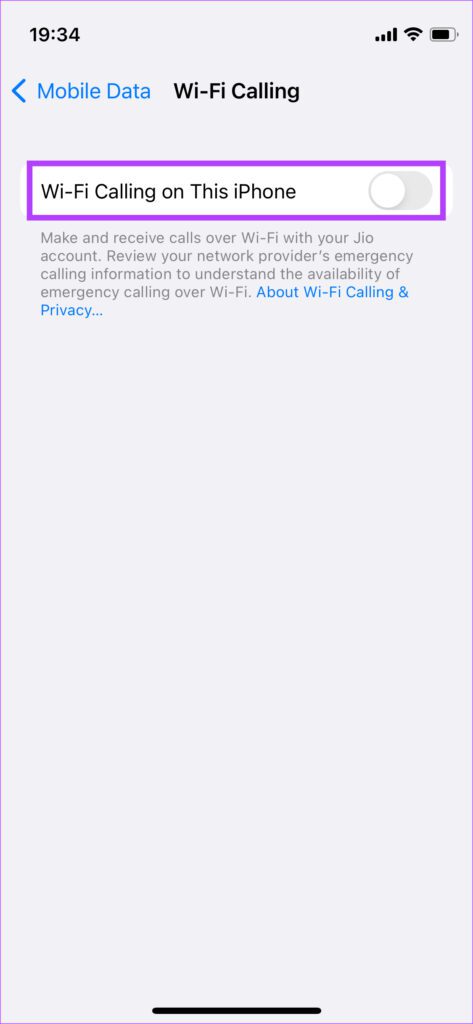 Enable Wi-Fi calling