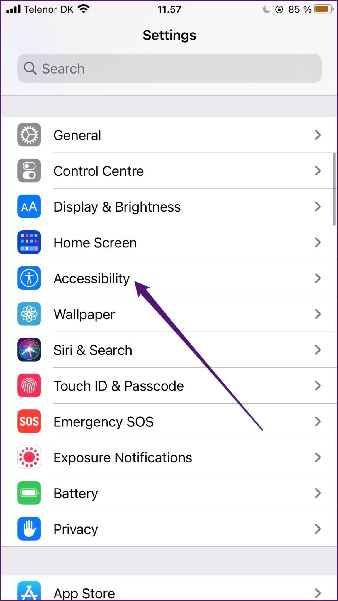 Iphone settings accessibility