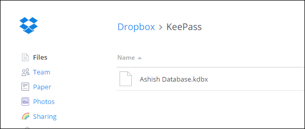 Keepass On Dropbox