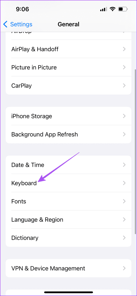 keyboard settings iphone 2