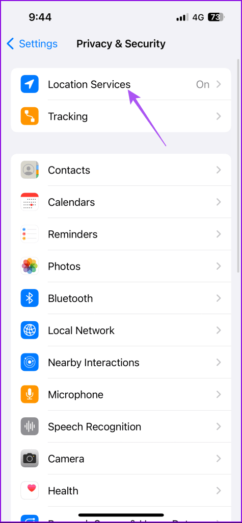 location services settings iphone 1