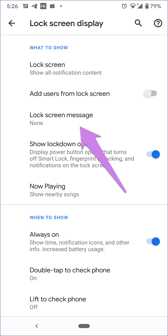 Lock Screen Customization Android 9