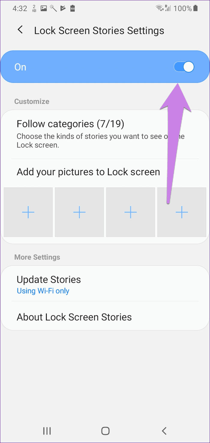 Lock Screen Stories Samsung 9