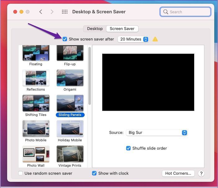 Mac desktop screensaver turn off