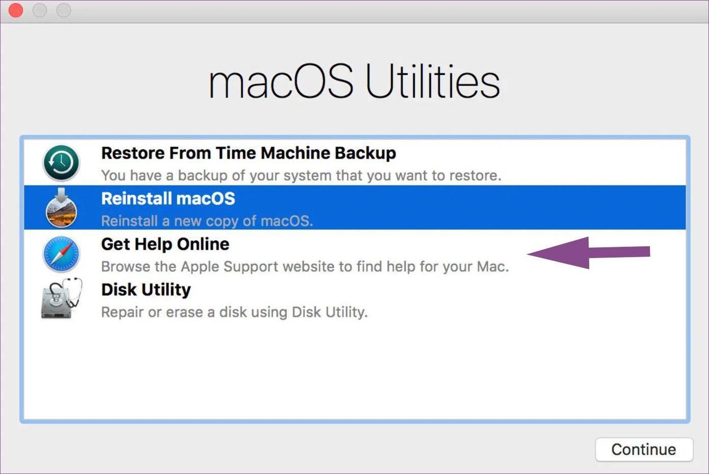 Mac OS Recovery Mode