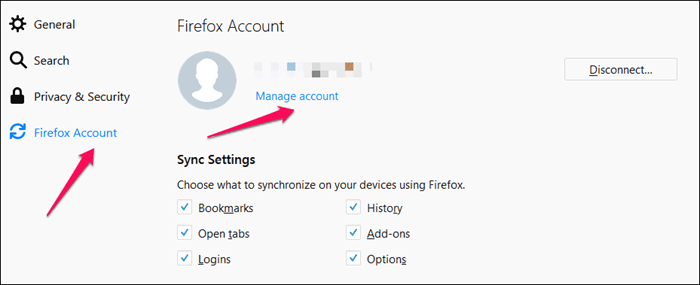 Manage Account Option Enable 2Fa In Firefox