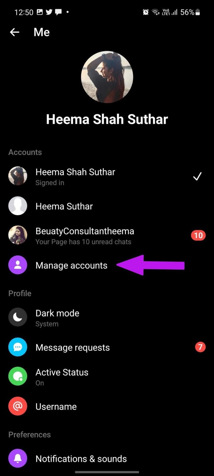 Manage accounts fix messenger lag on android