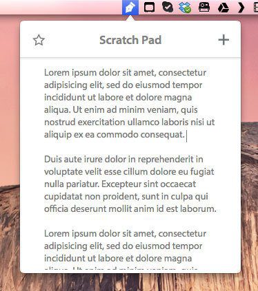 Menubarapp Scratchpad