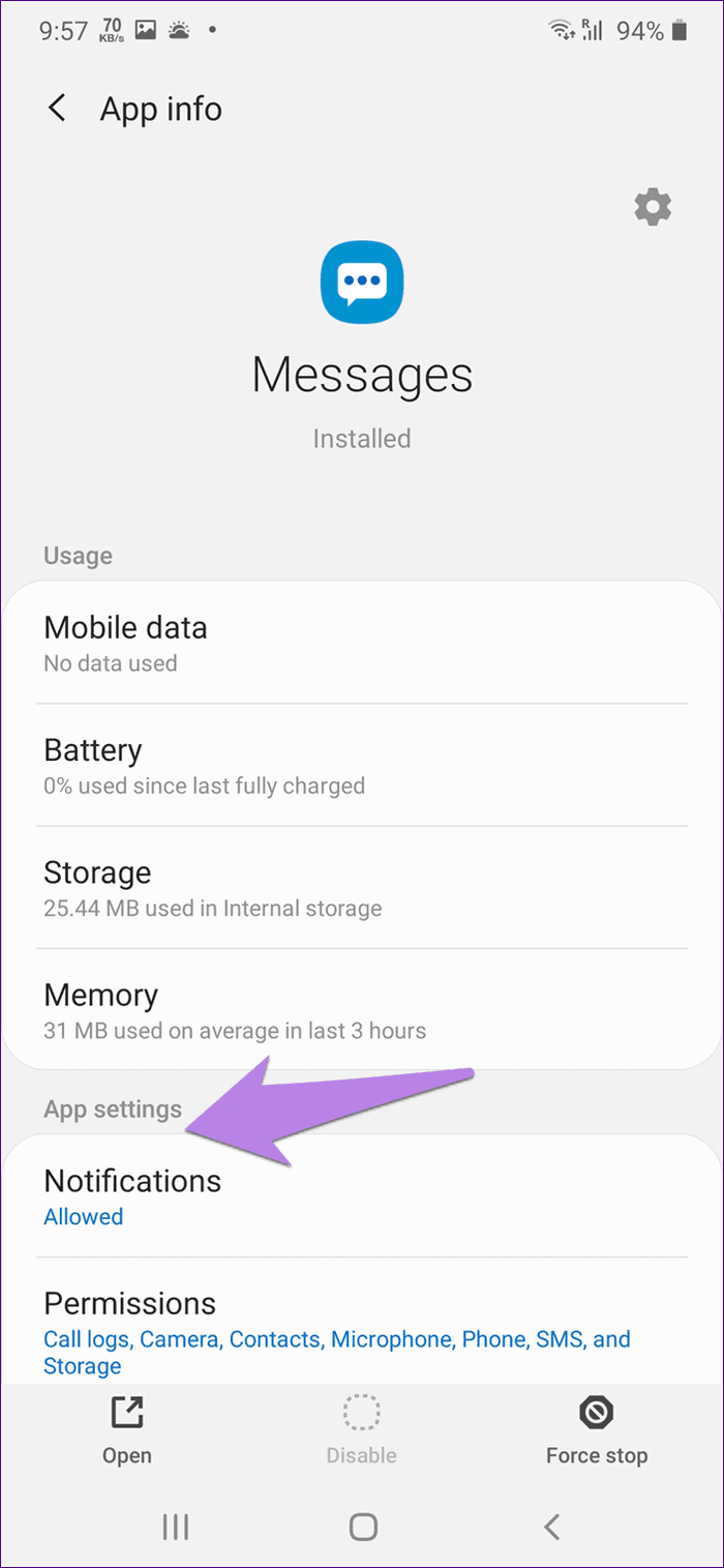 Message sound not working samsung android 8