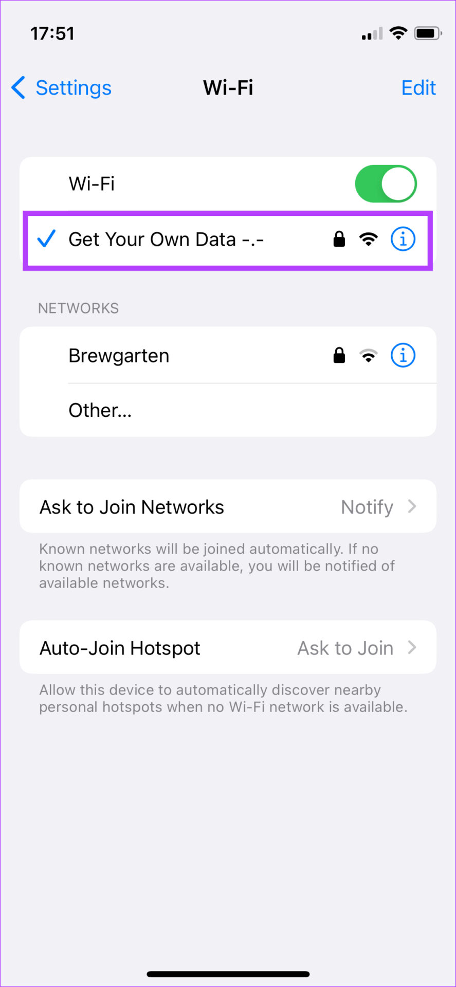 Connect to Wi-Fi network