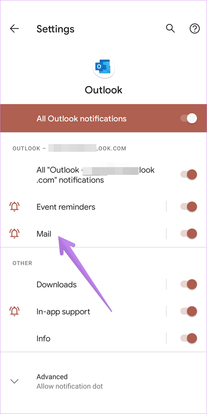 Microsoft outlook app notifications not working 10