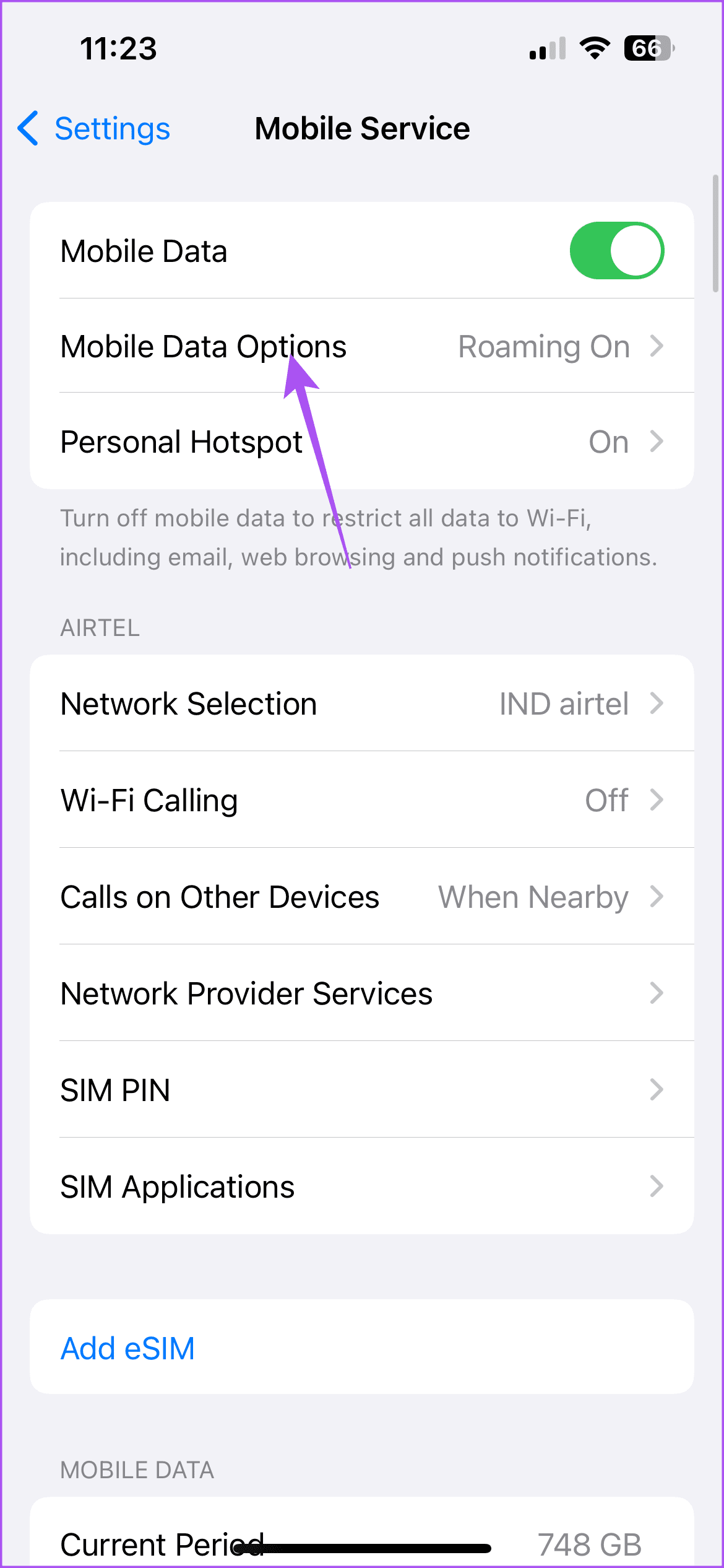mobile data options settings iphone 1