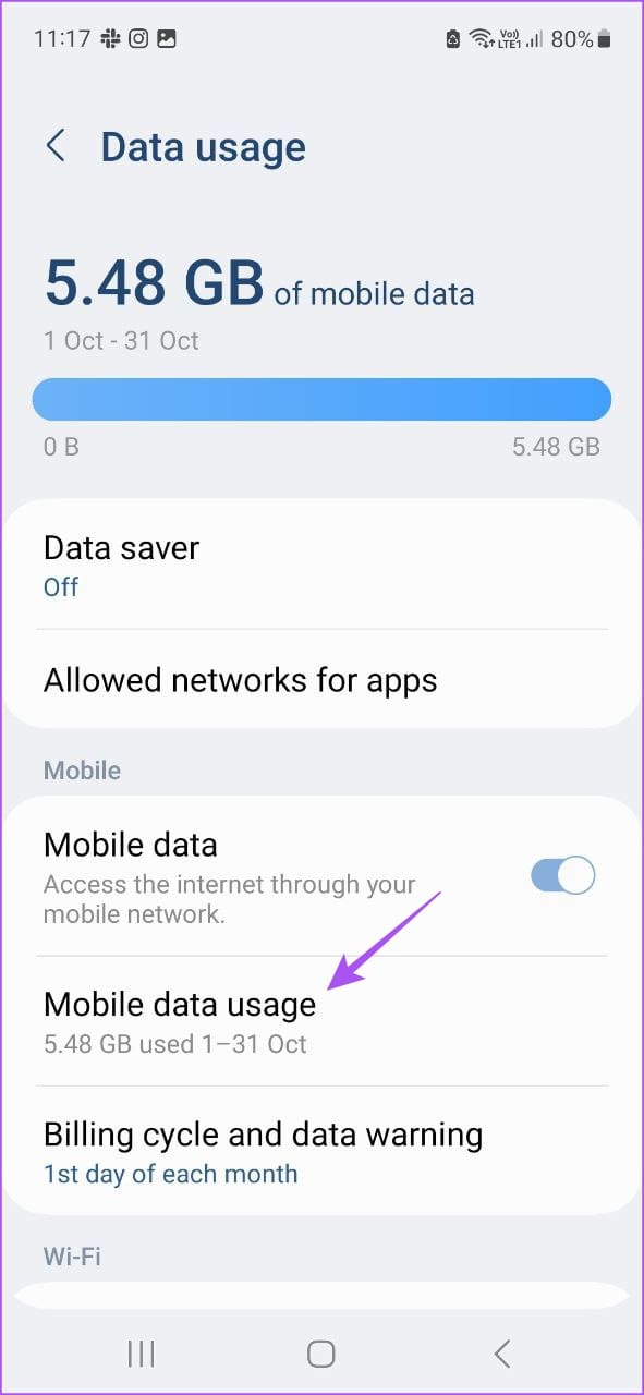 mobile data usage samsung 1