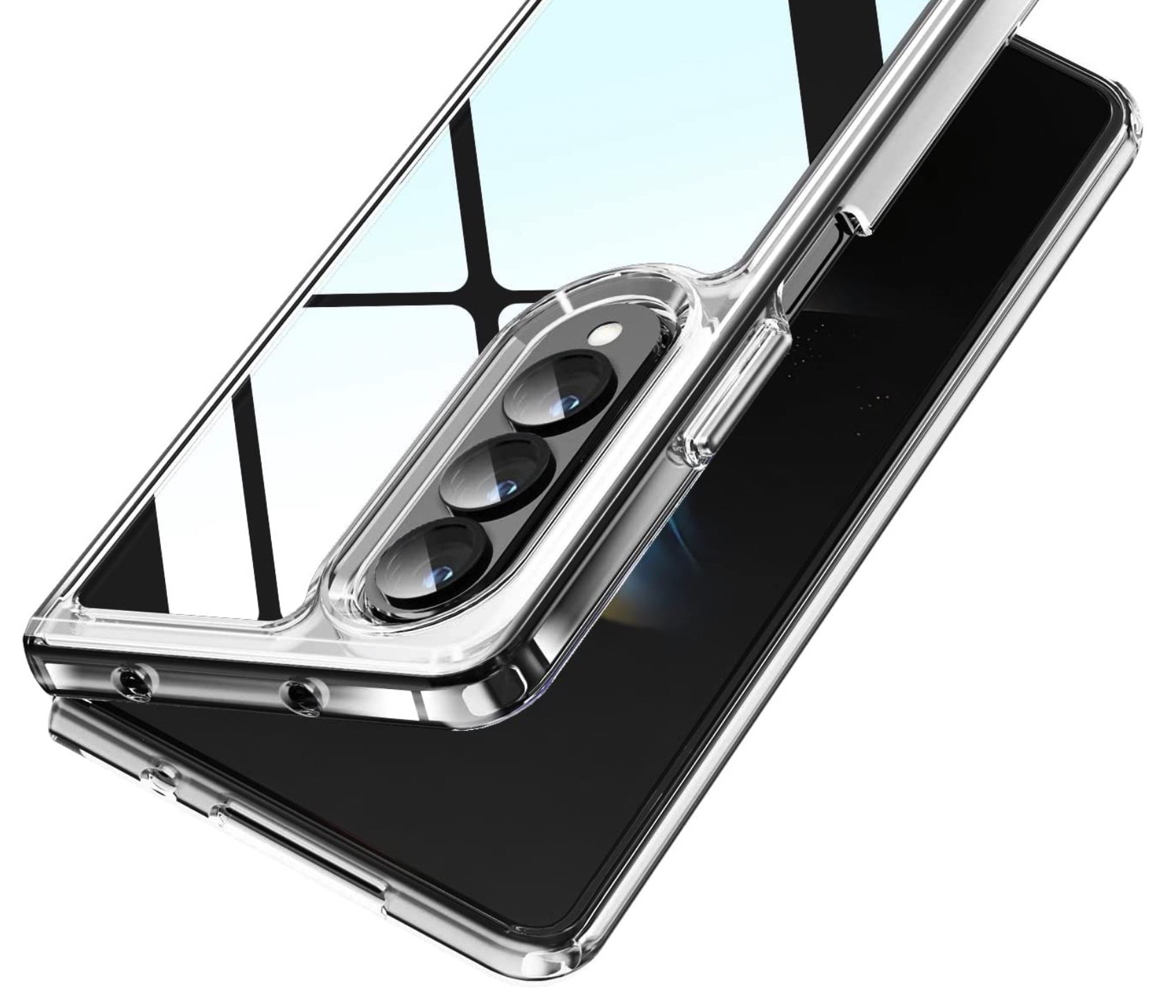 Fake LV Samsung Galaxy Z Fold 4 Clear Case