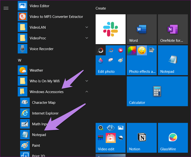 Notatnik brakujący w komputerze Windows 1