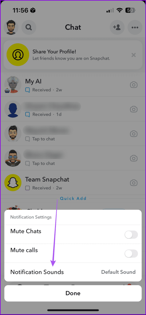 notification sound chats snapchat 