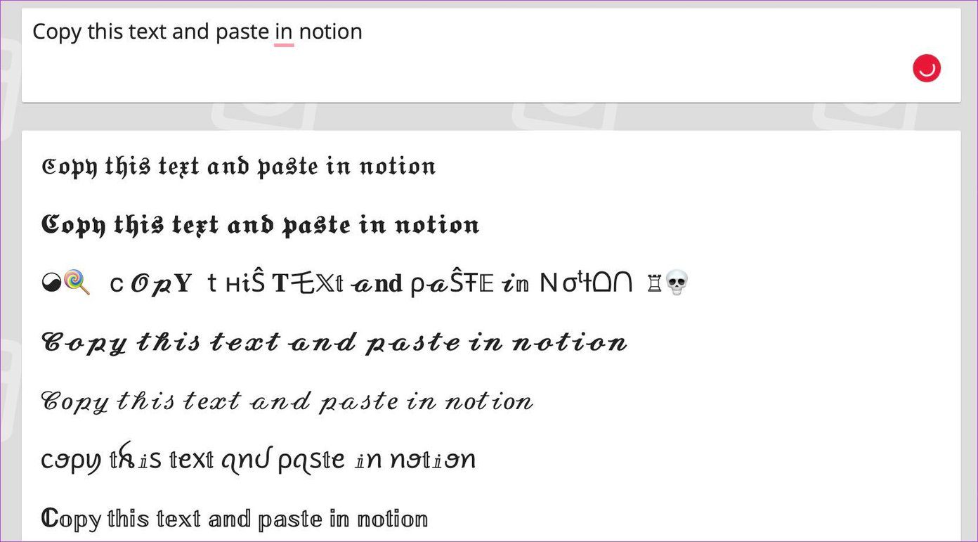 Notion text style