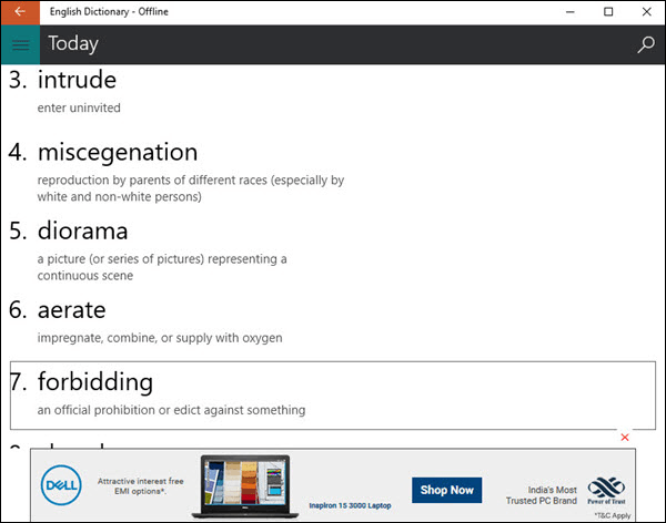 Offline Dictionaries Windows 10 2 07 1
