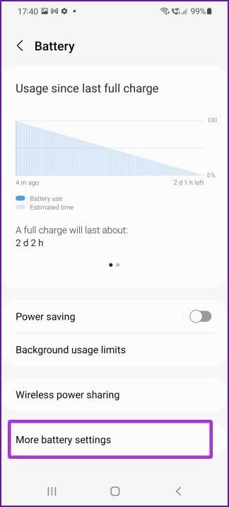 One ui 4 more battery setting