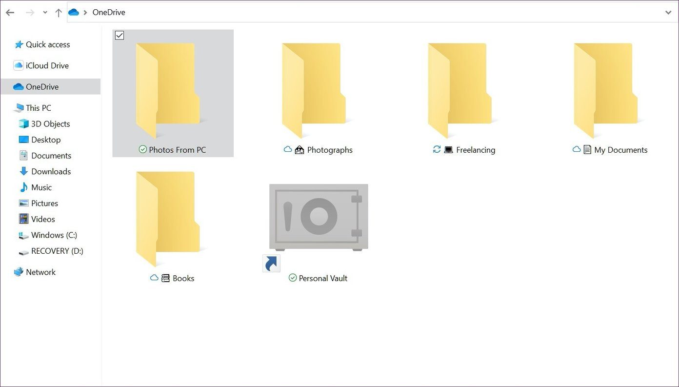 Onedrive folder in PC
