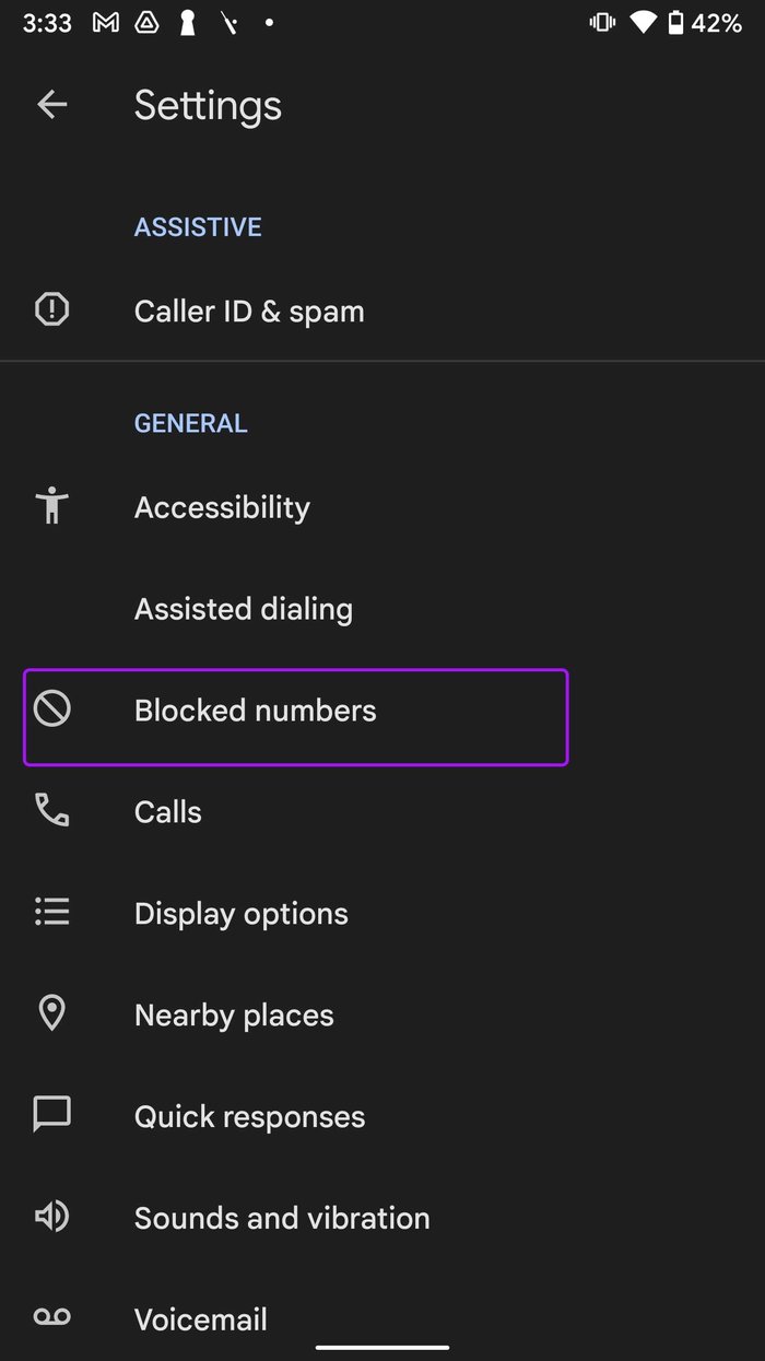 Open blocked numbers block calls on Android