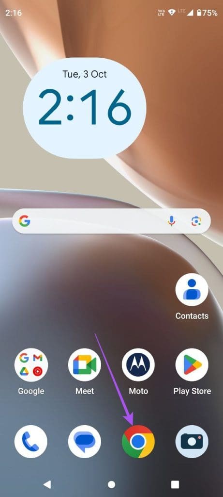 open chrome on android 1