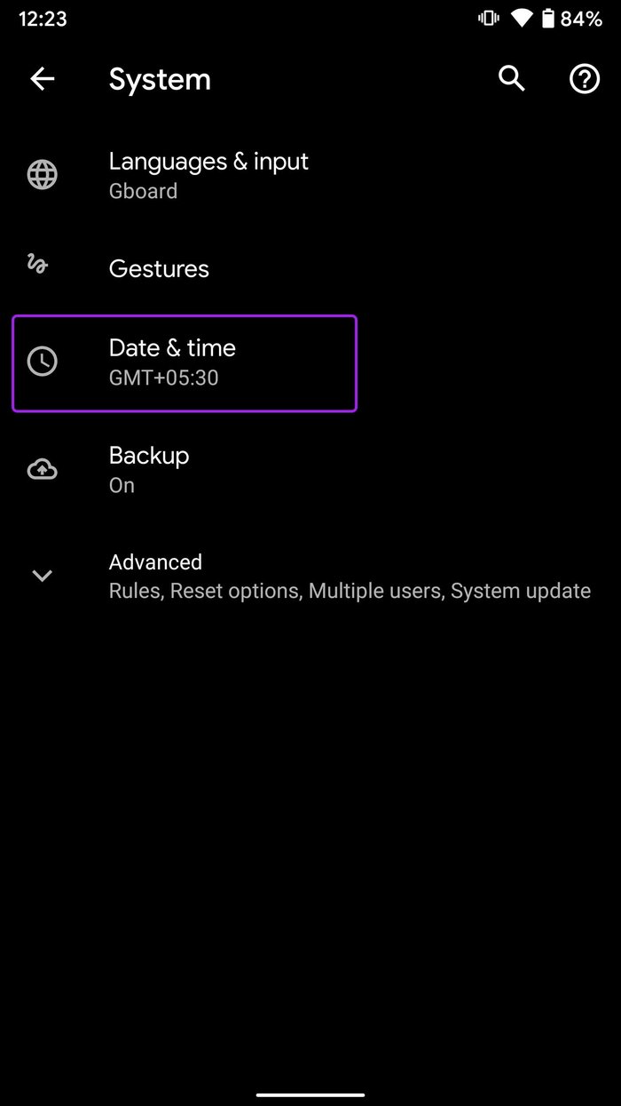 Open date and time apps not updating on android