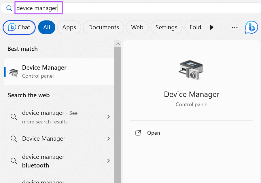 open device manager 28
