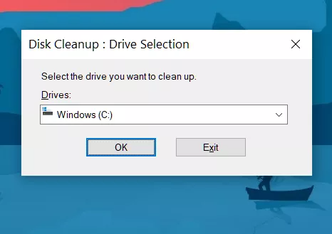 Open disk cleanup app
