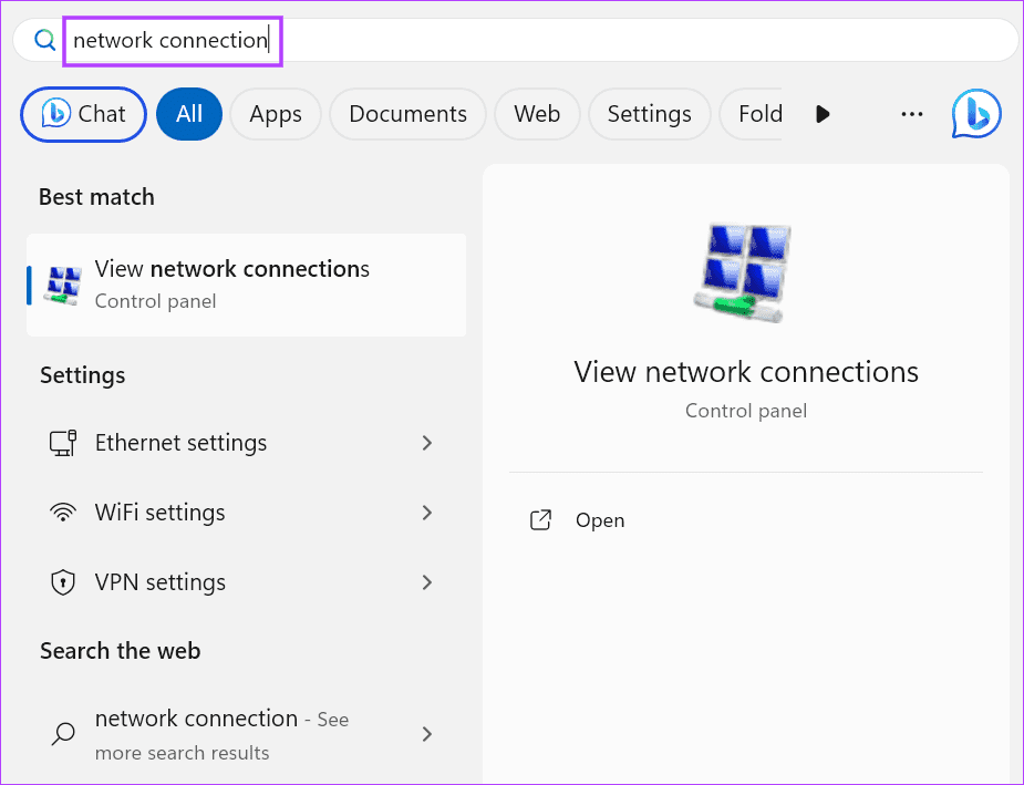open network connections 3