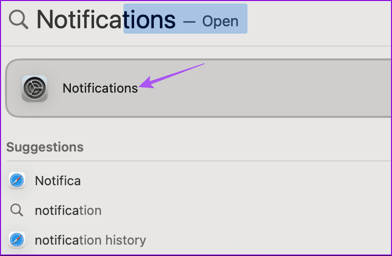open notifications settings mac