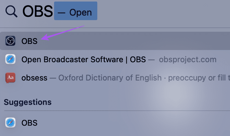 open obs on desktop