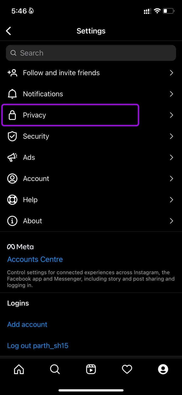 Open privacy menu what happens when you restrict someone on instagram