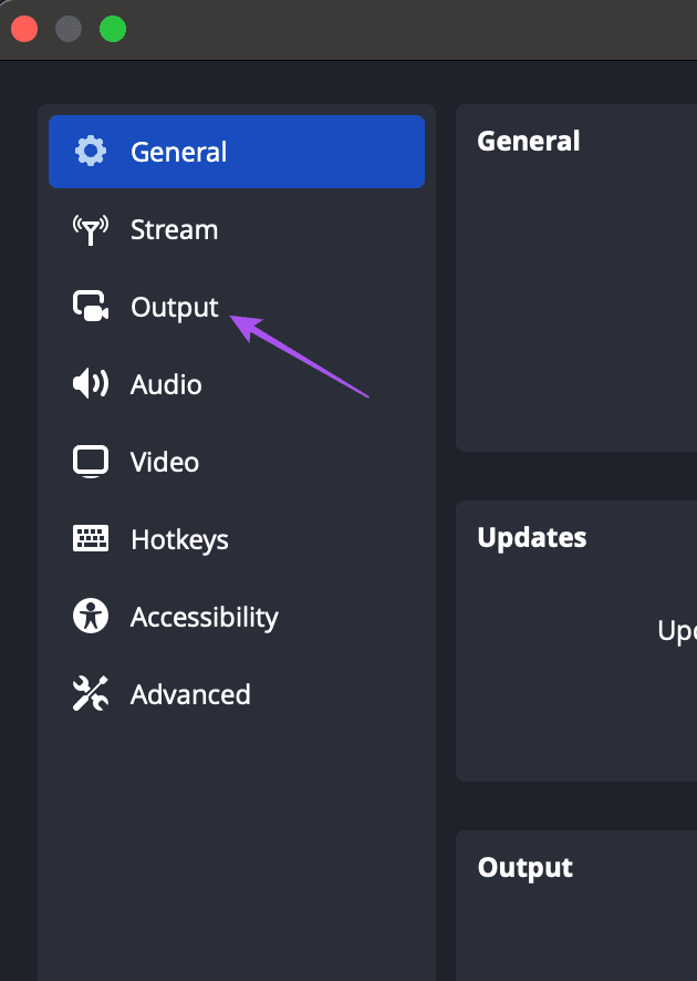 output settings obs 