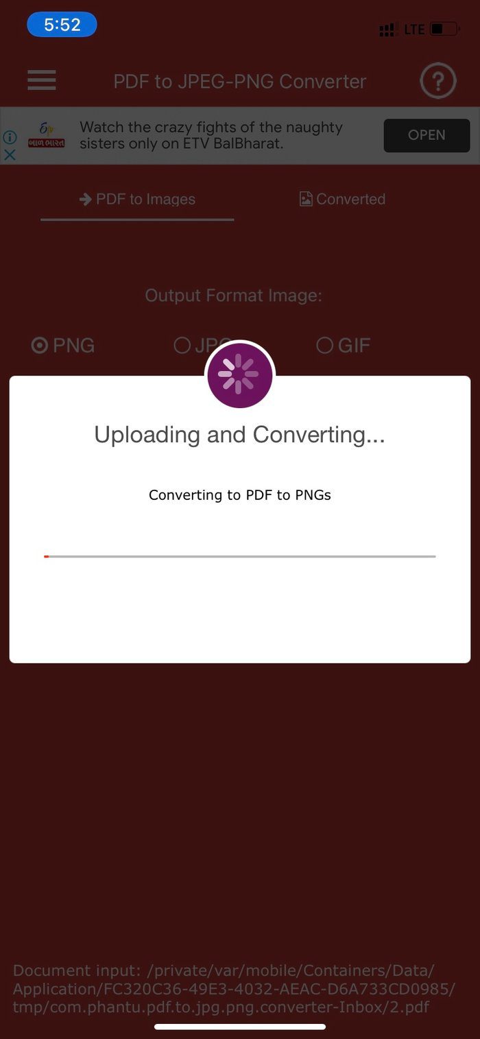Pdf to png convert