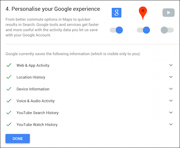 Personalize Google Experience Result