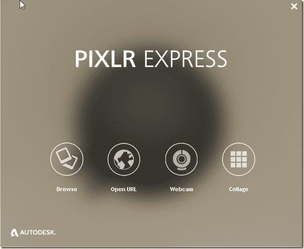 Pixlr Express Open