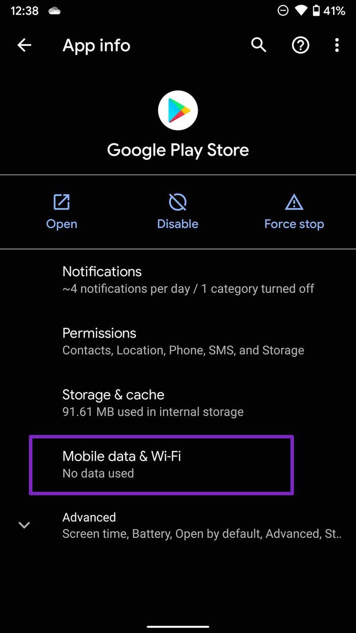 Play store mobile data and wifi
