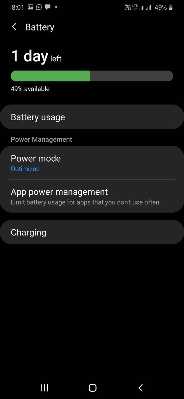 Power mode and app power management