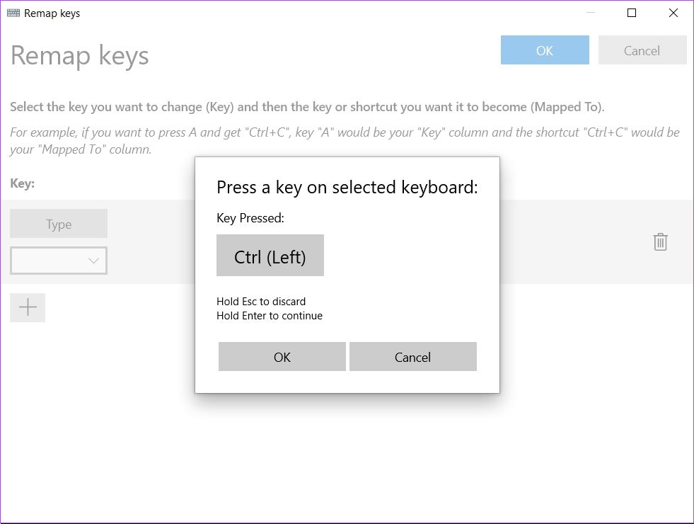 change keyboard key assignment
