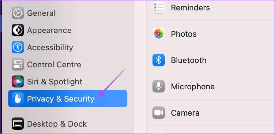 privacy and security settings mac