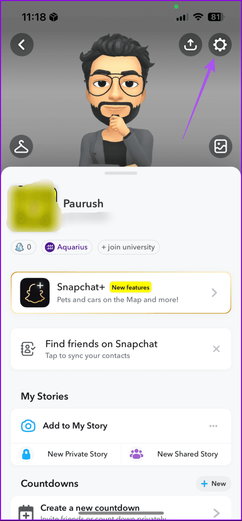 profile settings snapchat