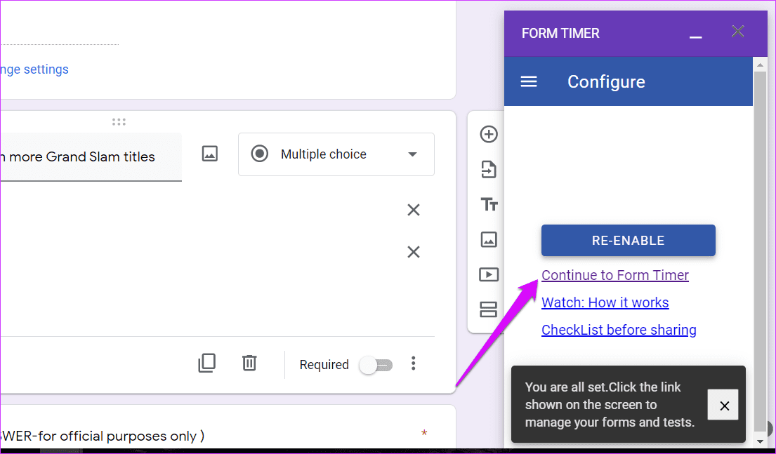 Re How to Add Timer to a Quiz in Google Forms 11