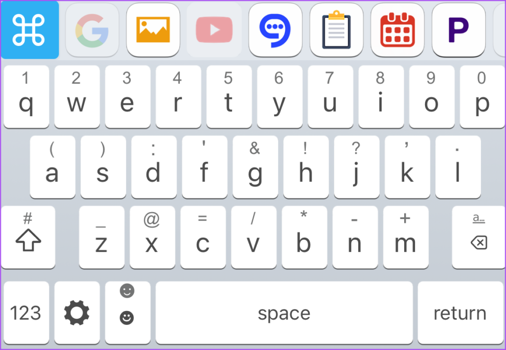ReBoard keyboard layout iPhone