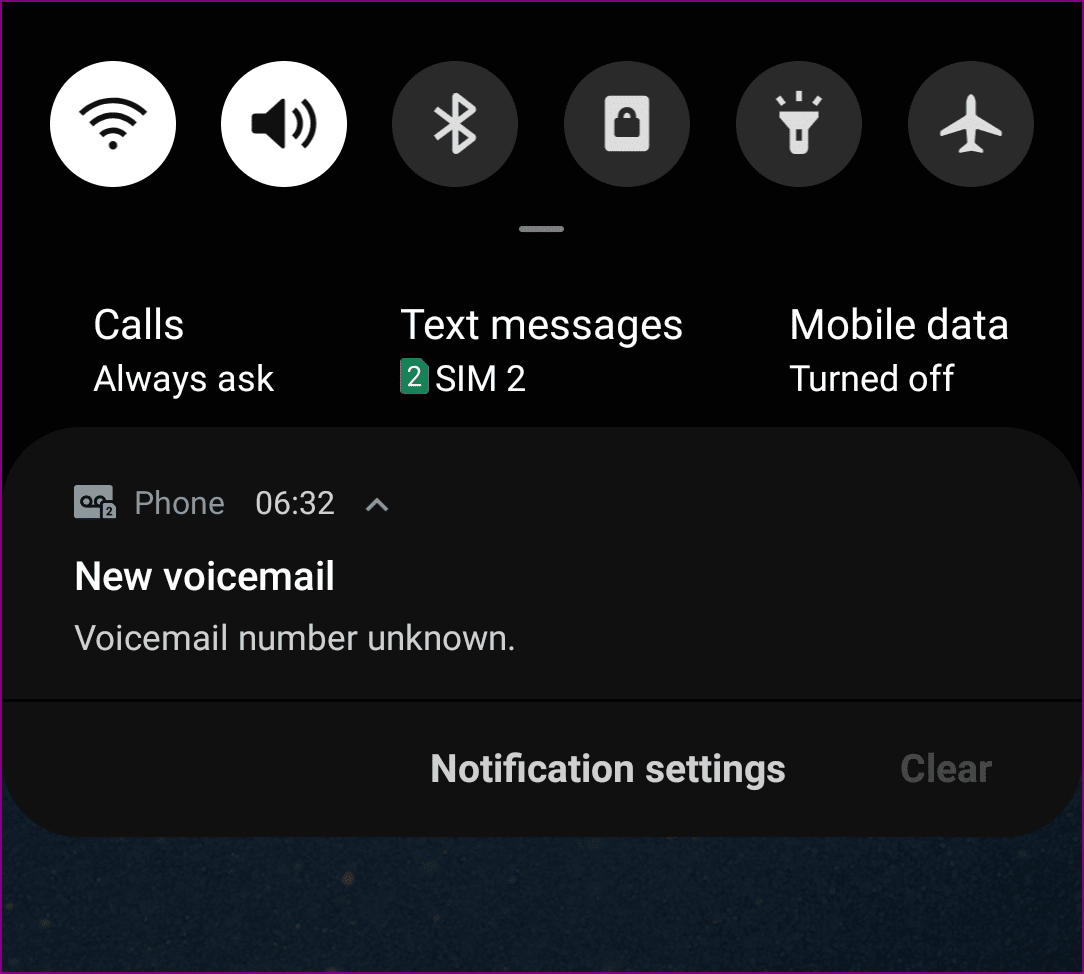Remove Android Voicemail Notification