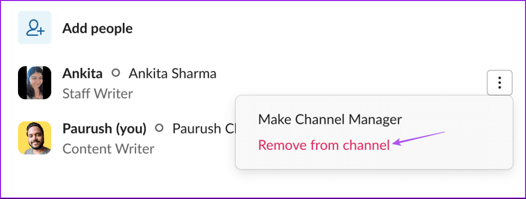 remove from channel slack