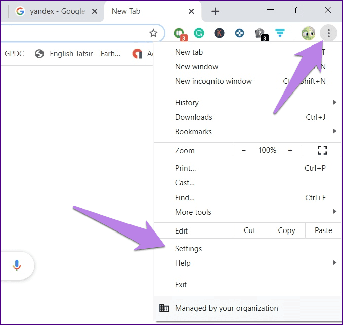Remove managed by organization chrome 2