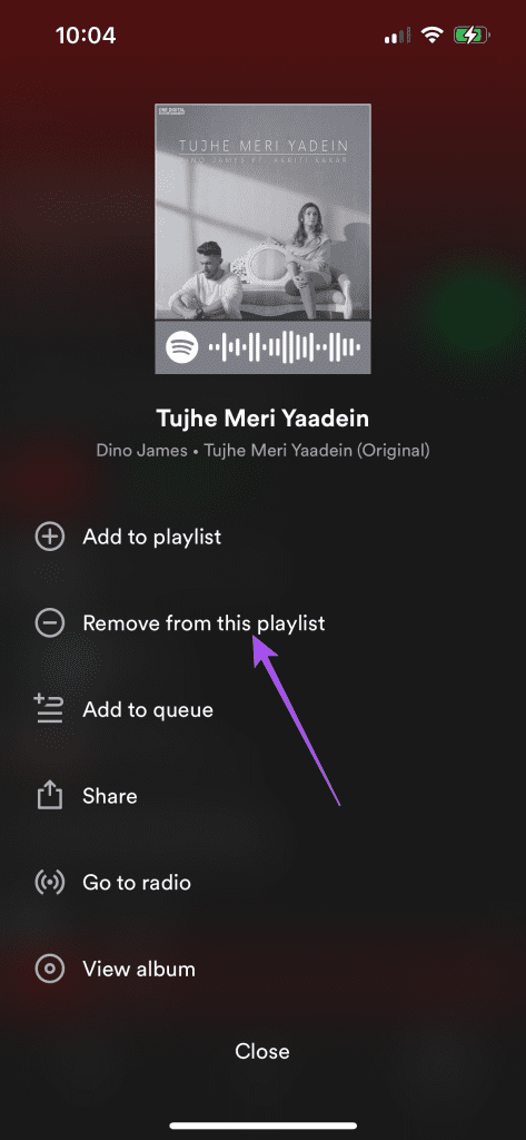 remove song from playlist spotify phone app
